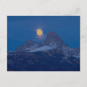 Cartão Postal Ascensão de Lua Completa Grand Teton Driggs, Ida