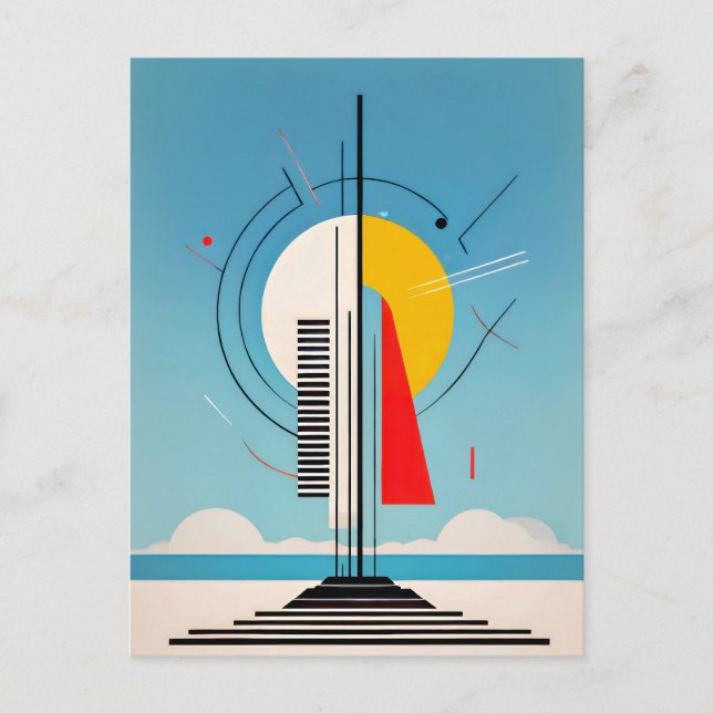 Cartão Postal  Ascension géométrique, vers l'équilibre cosmique (Frente)