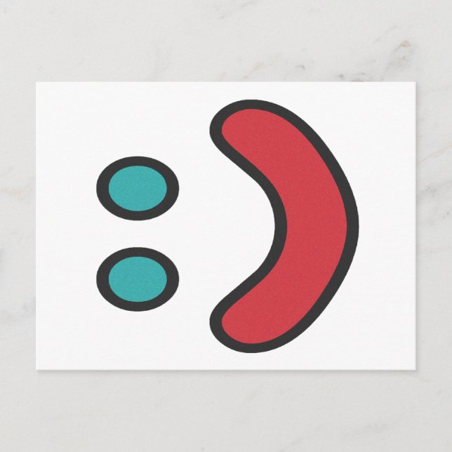 Cartão Postal Ascii Smile (Frente)