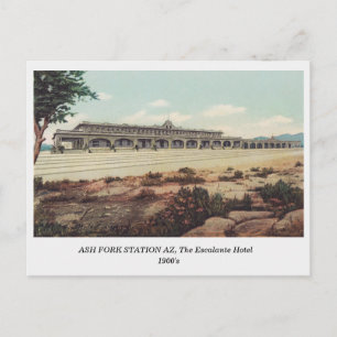 Cartão Postal Ash Fork, Arizona Ferroviária, Hotel Escalante 190