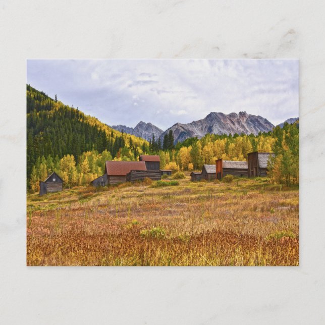 Cartão Postal Ashcroft, Colorado Mining Ghost Town (Frente)