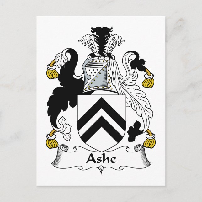 Cartão Postal Ashe Family Crest (Frente)