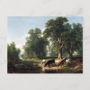 Cartão Postal Asher Brown Durand Summer Tarde
