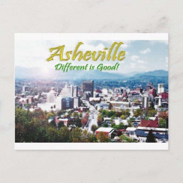 Cartão Postal Asheville… diferente é boa! (Frente)