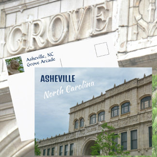 Cartão Postal Asheville NC Grove Arcade Histórico Fotográfico