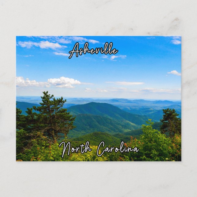Cartão Postal Asheville North Carolina Postcard Viagem Souvenir (Frente)