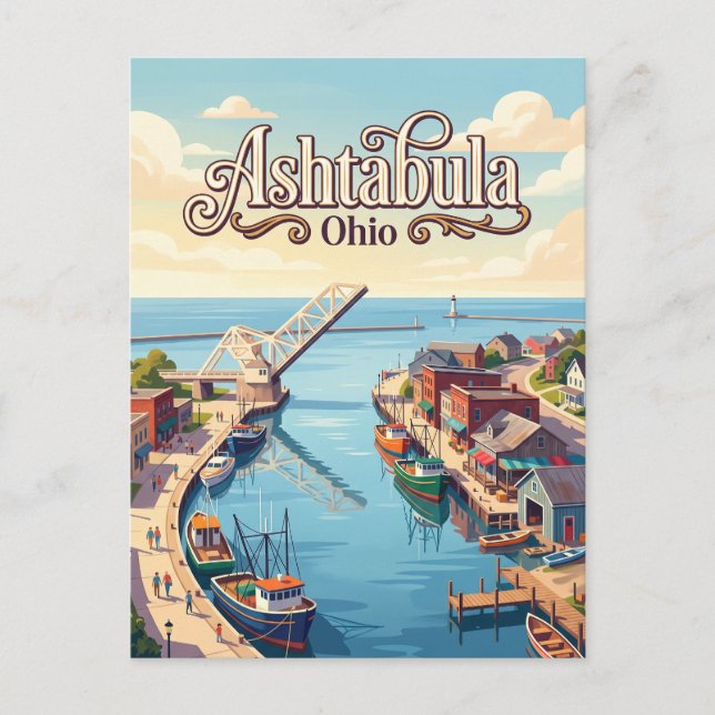 Cartão Postal Ashtabula, Ohio (Frente)