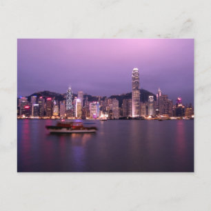 Cartão Postal Ásia, China, Hong Kong, horizonte da cidade e
