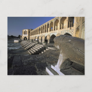 Cartão Postal Ásia, Irã, Isfahan. Ponte Pol-e Khaju.