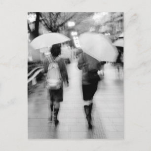 Cartão Postal Ásia, Japão, Tóquio. Mulheres jovens e guarda-chuv