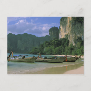 Cartão Postal Ásia, Tailândia, Krabi. West Railay Beach,