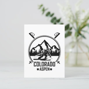 Cartão Postal Aspen Colorado Ski
