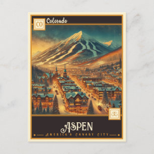Cartão Postal Aspen, Colorado Vintage