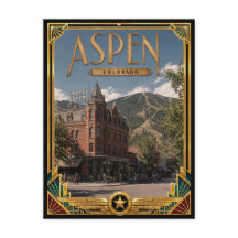 Aspen Colorado Vintage Arte Deco Idade Dourada