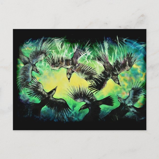 Cartão Postal Assassinato de corvos (Frente)