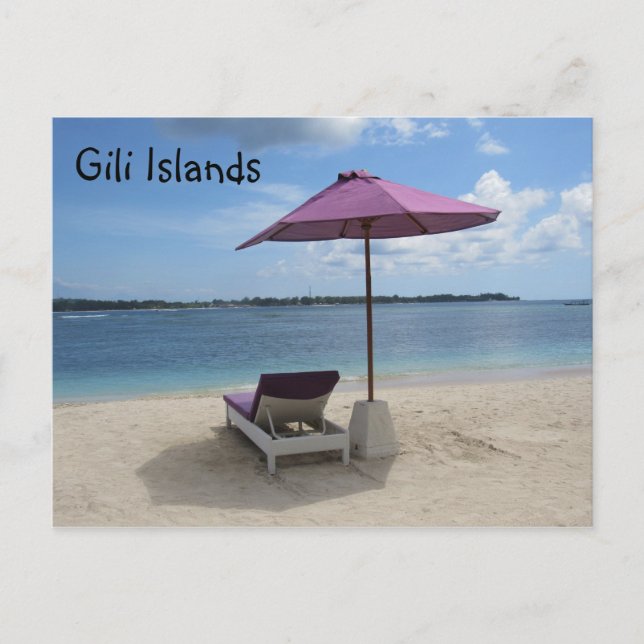 Cartão Postal assento das ilhas gili (Frente)