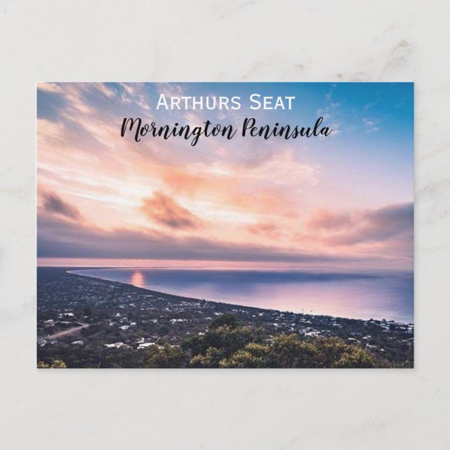 Cartão Postal Assento De Arthur Na Península De Mornington (Frente)