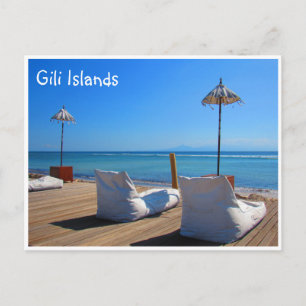Cartão Postal assentos da ilha gili