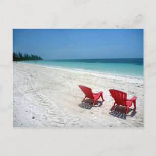 Cartão Postal assentos de praia