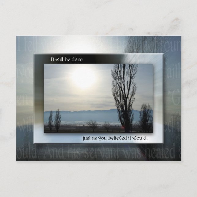 Cartão Postal Assim Como Você Acreditava (Frente)