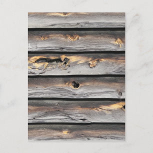 Cartão Postal assinada pelo tempo como fundo de madeira antigo