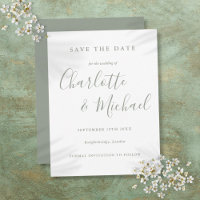 Assinatura de Casamento em Verde Salvia Save The D