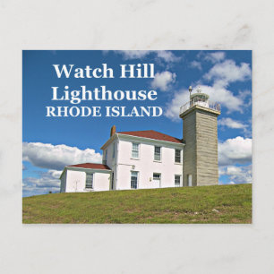 Cartão Postal Assista o farol Hill, Cartão-postal Rhode Island