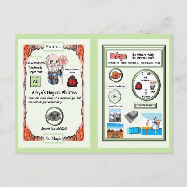 Cartão Postal Assistente Arkyn - Elemento Arsênio (Frente)