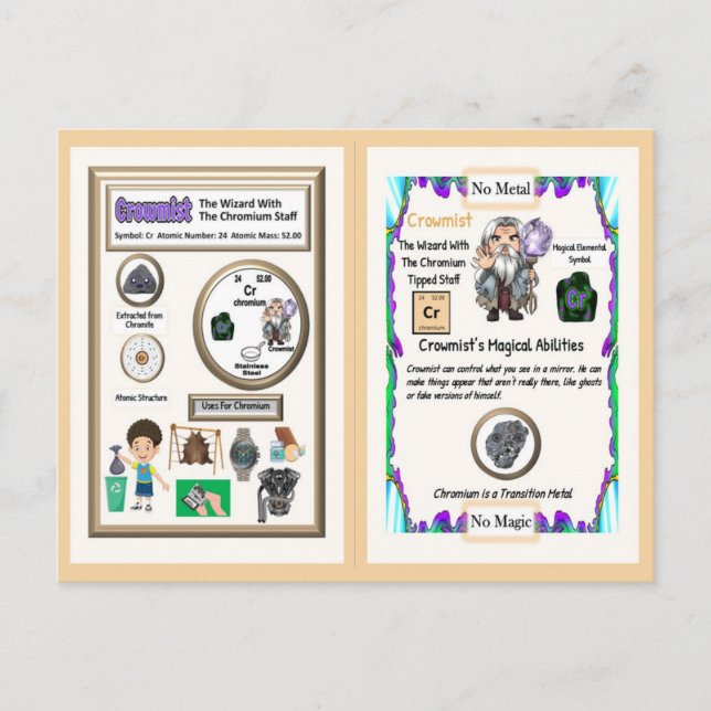 Cartão Postal Assistente Crowmist - Elemento Crômio (Frente)