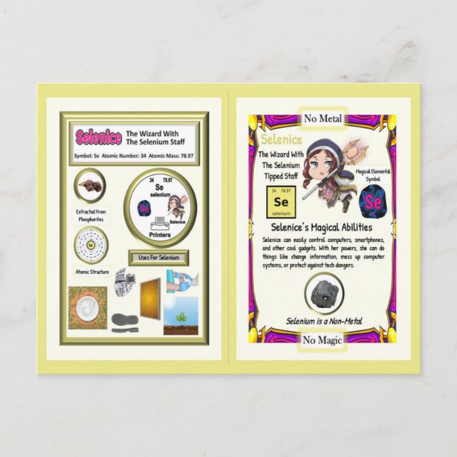 Cartão Postal Assistente de Selenice - Elemento Selenium (Frente)