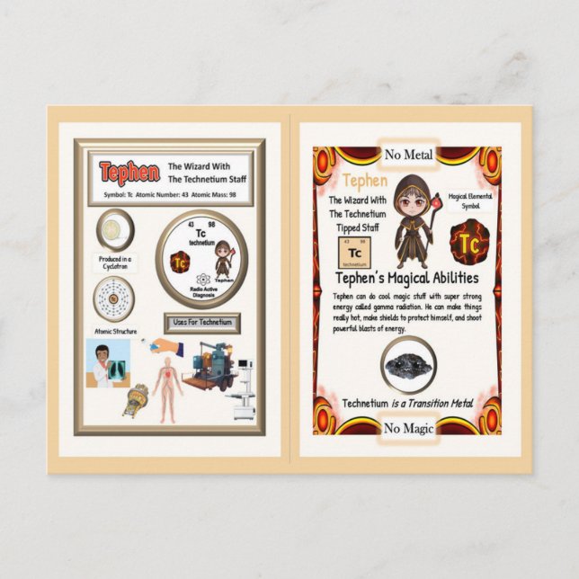 Cartão Postal Assistente de Tephen - Elemento de tecnécio (Frente)