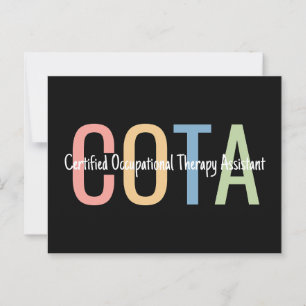 Cartão Postal Assistente de Terapêutica OTA Certificada