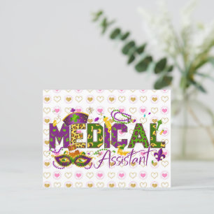 Cartão Postal Assistente Médico - Mardi Gras