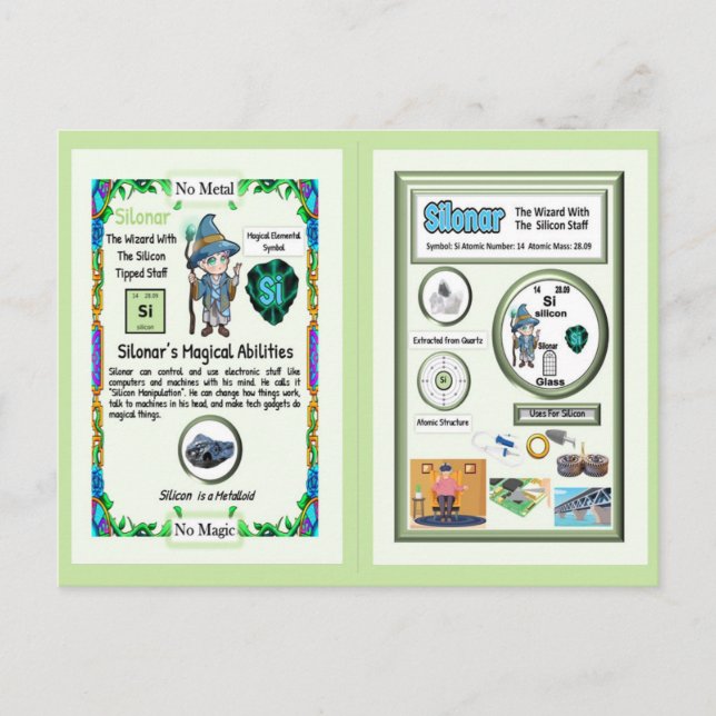 Cartão Postal Assistente Silonar - Elemento Silício (Frente)