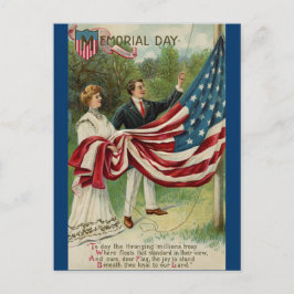 Cartão Postal Assistir à Bandeira no Dia do Memorial
