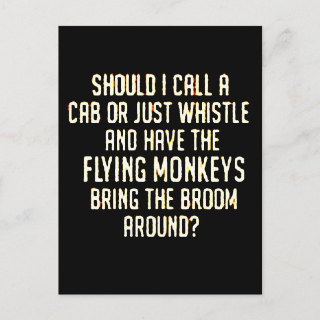 Cartão Postal assobio de flyingmonkeys (Frente)