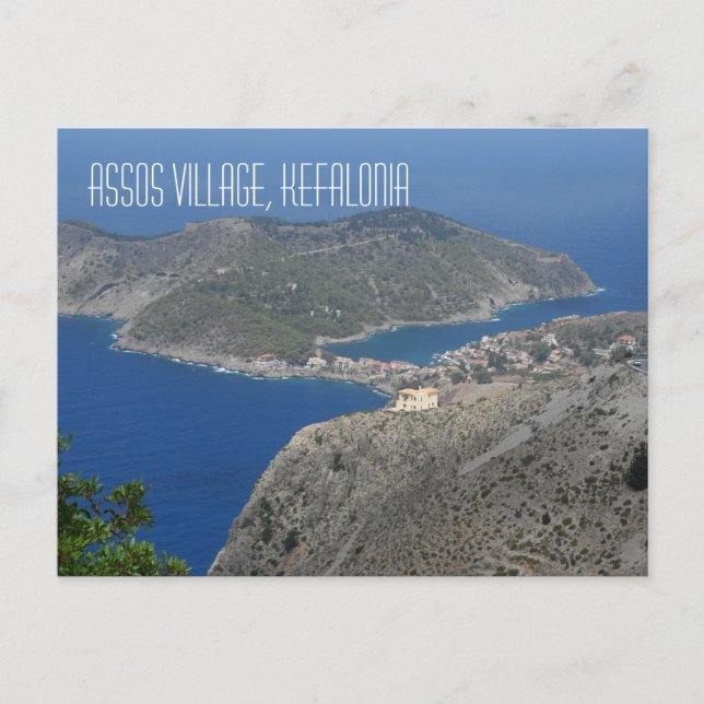 Cartão Postal Assos Village Kefalonia - Grécia da ilha grega (Frente)