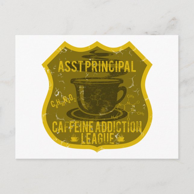 Cartão Postal Asst Principal Caffeine Vício League (Frente)
