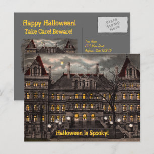 Cartão postal assustador de Halloween