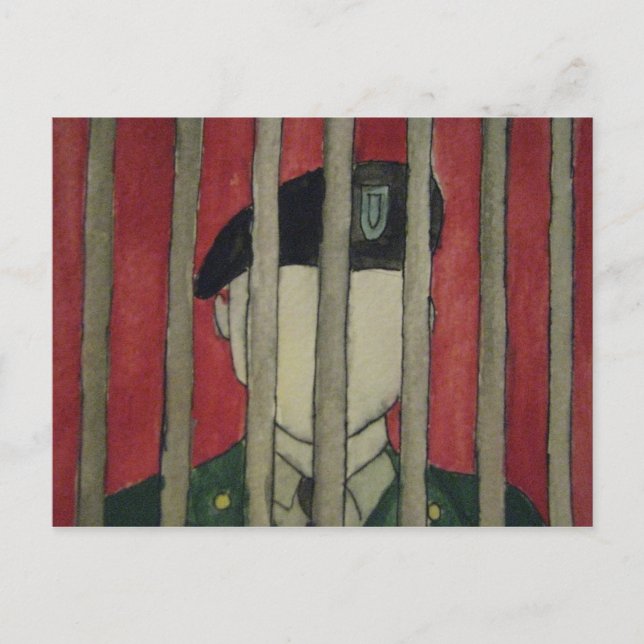 Cartão Postal Assusto Vermelho (Frente)