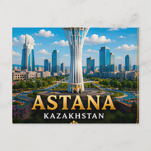 Cartão Postal Astana Cazaquistão Capital Moderna da Estepe 📍