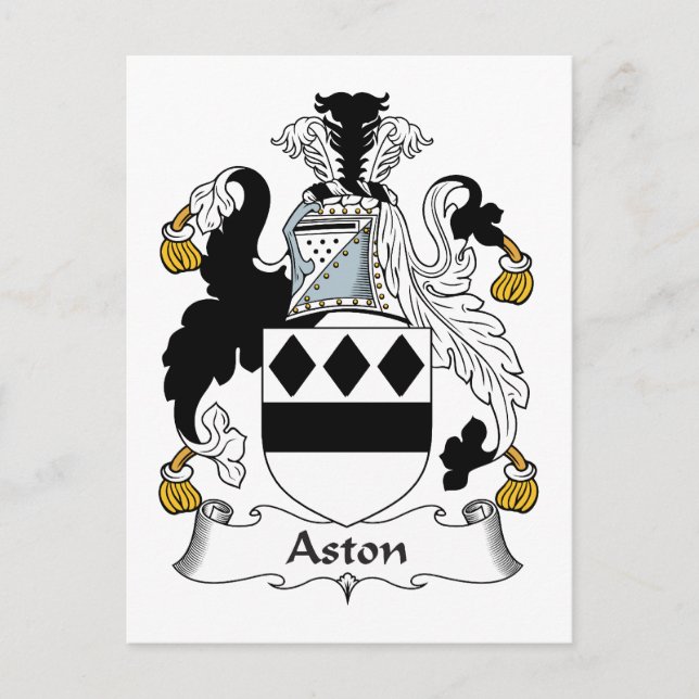 Cartão Postal Aston Family Crest (Frente)