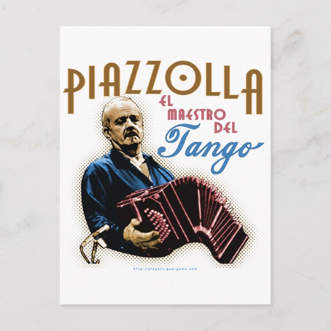 Cartão Postal Astor Piazzolla (Frente)