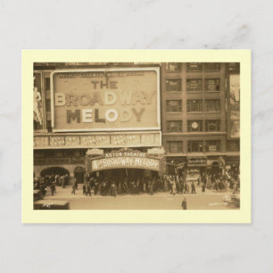 Cartão Postal Astor Theatre, Cidade de Nova York Vintage