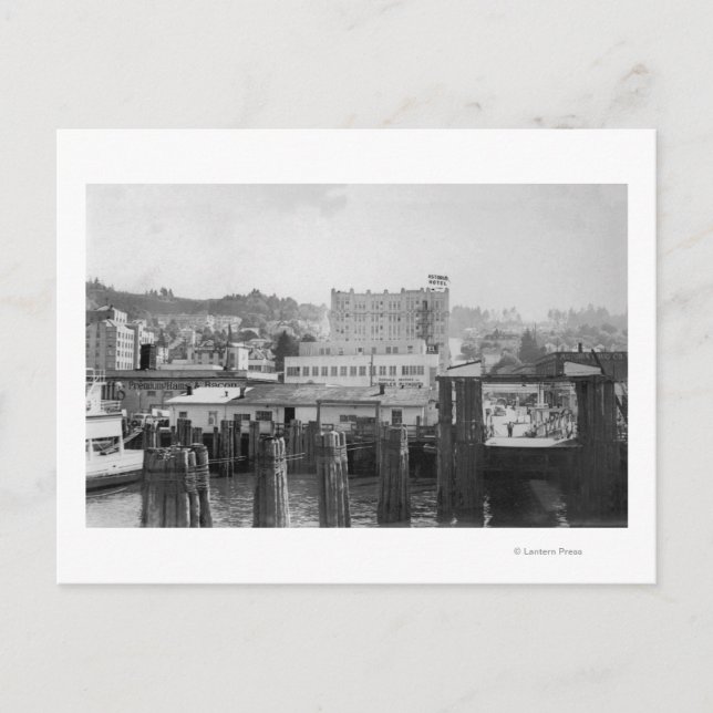 Cartão Postal Astoria, Cena de Oregon com Pista de Ferry (Frente)