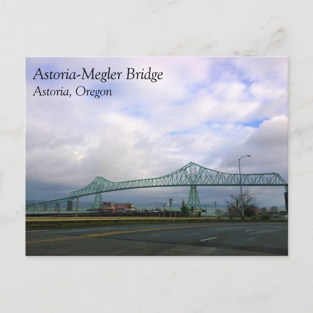 Cartão Postal Astoria-Megler Bridge, Astoria, Oregon (Frente)