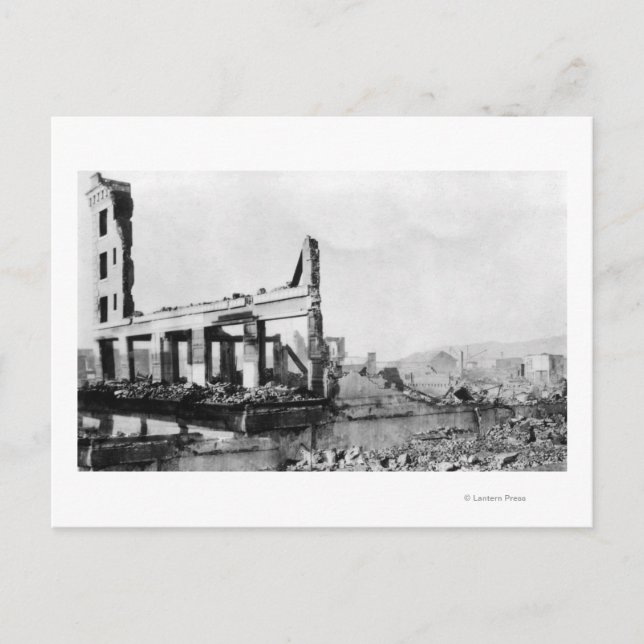 Cartão Postal Astoria, Oregon Fire View do Hotel Weinard (Frente)