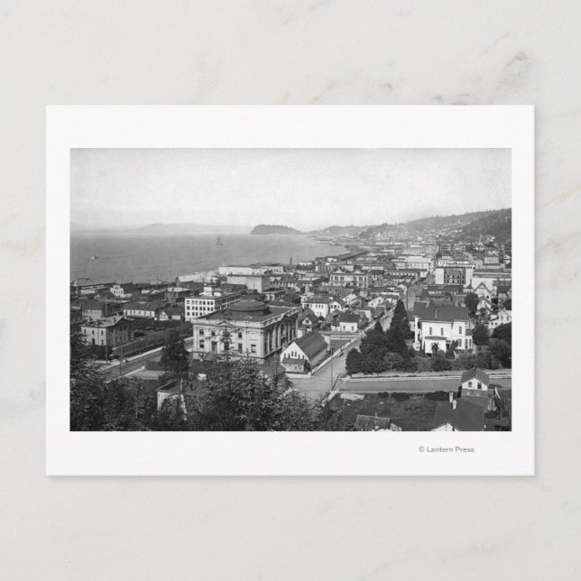 Cartão Postal Astoria, Oregon Seção Empresarial e Frente Marítim (Frente)