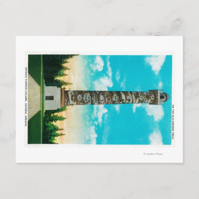 Cartão Postal Astoria Pioneer ColumnAstoria, OR (Frente)