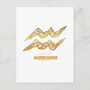 Cartão Postal Astrocelt series Aquarius